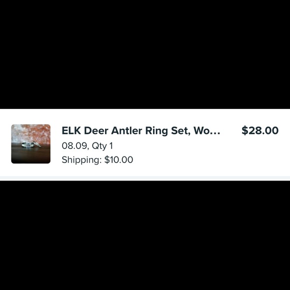 ELK Deer Antler Ring Set woman’s size 8 men’s size 9 - Picture 4 of 4